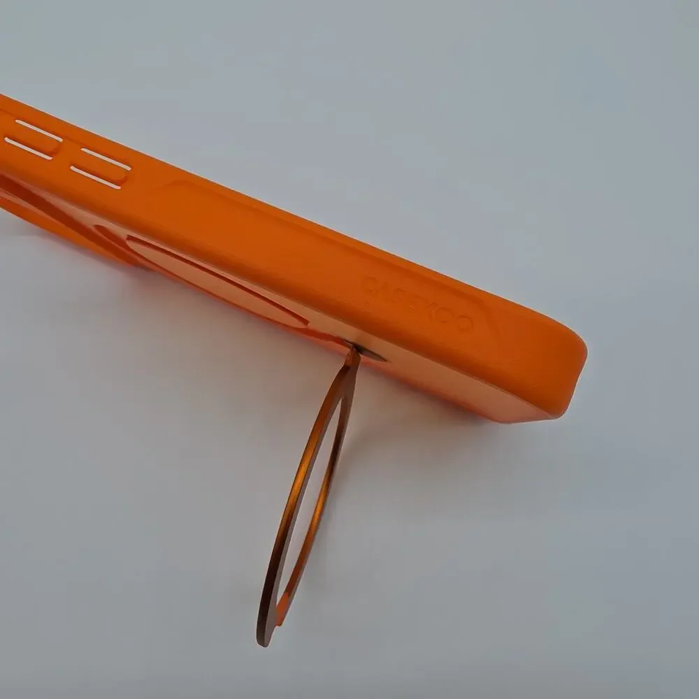 Orange for 17 Pro Case with 360 Spin Magnetic Stand Camera Protection